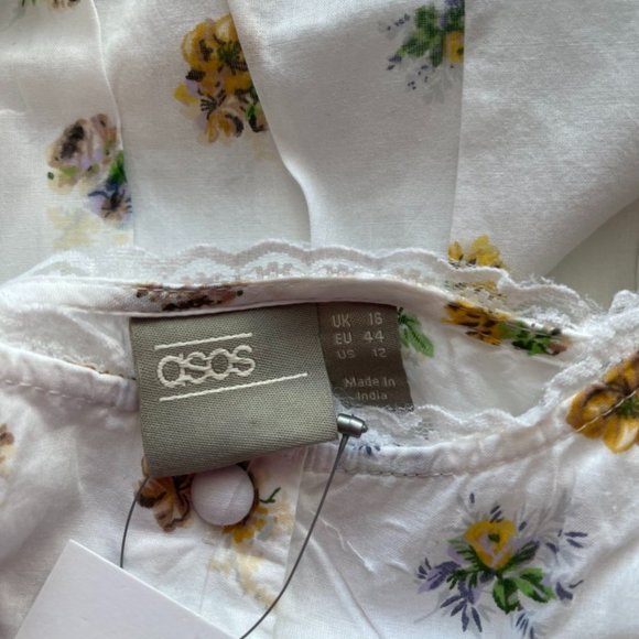 ASOS Design Sleeveless Lace Insert Midi Dress - Picture 6 of 10